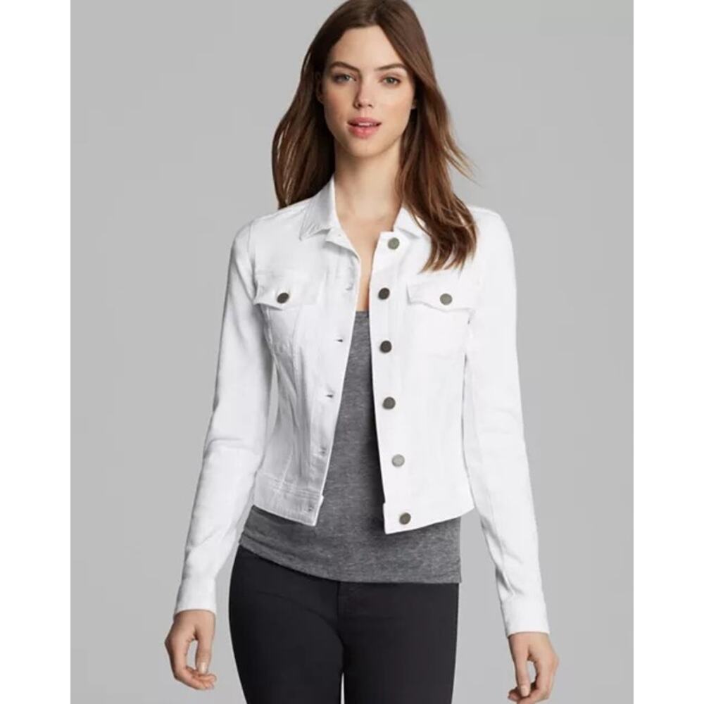 PAIGE Vermont‎ Denim Jacket Womens Small Optic White